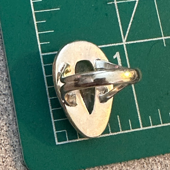 Golden rutilated Angel hair quartz sterling silver ring - Picture 8 of 8